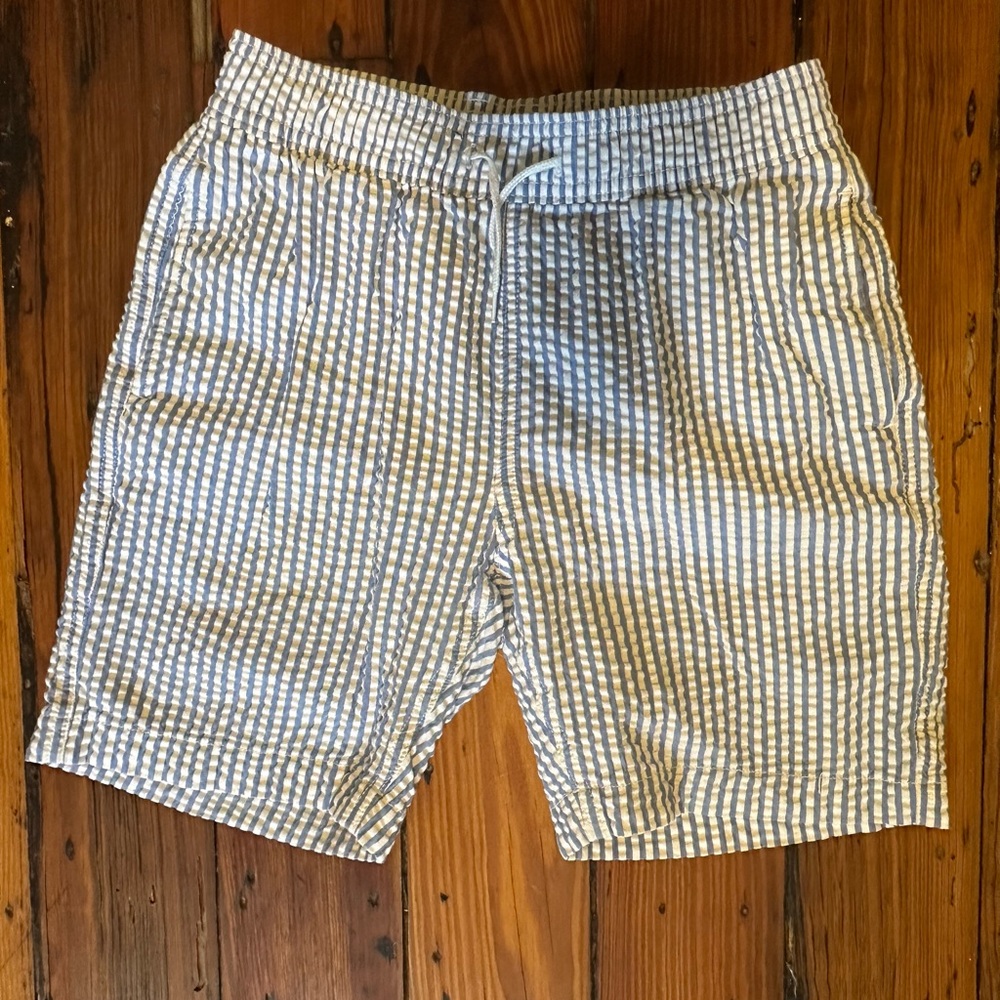 Crewcuts boys seersucker swim trunks size 14